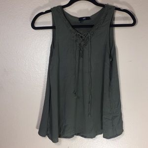 Green tank top